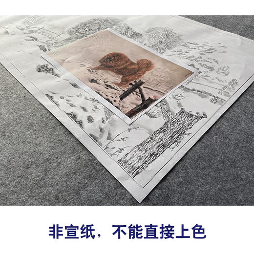 【大彩图】刘继彪工笔画白描底稿《藏獒》临摹勾线动物线稿GG09 商品图2