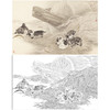 【大彩图】米春茂工笔画白描底稿《乡间一隅》小狗临摹勾线动物线稿A642 商品缩略图0
