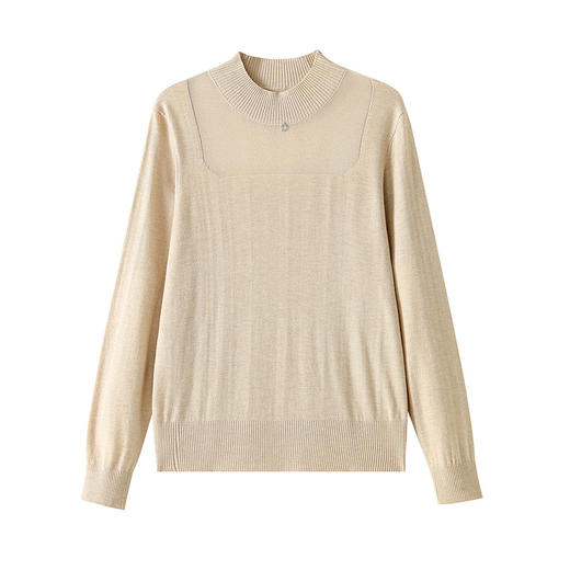 CC MLB661半高领打底衫网纱中领针织上衣 商品图4