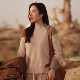 2023秋冬新品羊毛混纺毛织上衣提花百搭保暖