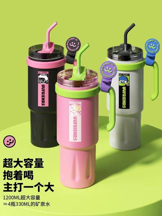 保温杯优仅能量杯大容量巨无霸保温杯女生高颜值保冷冰霸水杯UU能量杯1200ML 商品图0