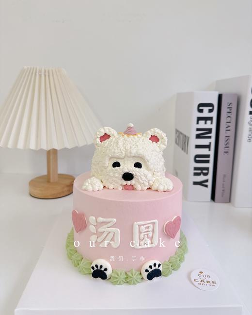卡通狗狗汪星人小动物立体手绘蛋糕-低糖处理无添加 商品图0