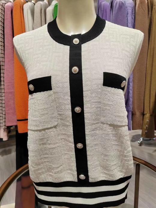 梵绣2022年低圆领金属扣时尚款中长袖针织套头毛衣 商品图0