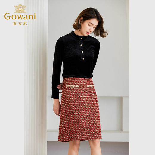 乔万尼冬季新款上衣三醋酸丝绒立领设计ET4C835 商品图2