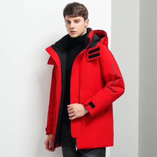 圣得西男装情侣款连帽加厚鸭绒保暖羽绒服2362942748 商品图3