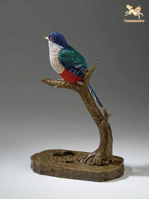 铜师傅 铜摆件《铜师傅百鸟集》之古巴咬鹃 家居饰品桌面摆件礼品 商品图1