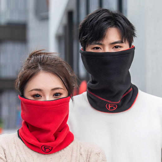 「数色可选！防风保暖」男女士多功能防寒面罩围巾秋冬季韩版潮情侣保暖挂耳针织围脖配饰 商品图2
