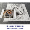 【大彩图】孟祥顺工笔画白描底稿斗方《老虎头》临摹勾线动物线稿A639 商品缩略图1