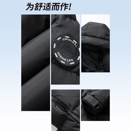 圣得西男装带袖标连帽加厚面包羽绒服2362942775 商品图2