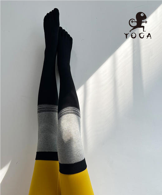 壁虎瑜伽【2310WZ264】防滑过膝长袜保暖五趾瑜伽袜【5天发货】 商品图2