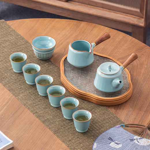 晴川侧把壶功夫茶具套装礼盒装高档礼品 商品图3