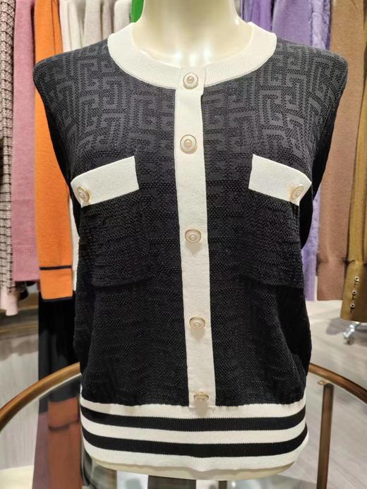 梵绣2022年低圆领金属扣时尚款中长袖针织套头毛衣 商品图1