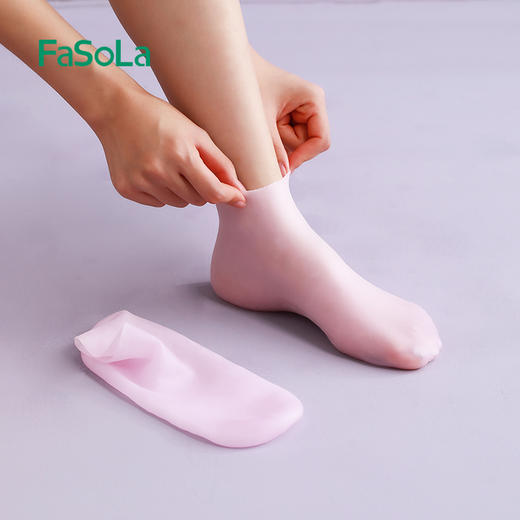 FaSoLa凝胶脚膜足膜袜套去角质去死皮老茧硅胶袜子防脚后跟干裂保湿脚套 商品图9