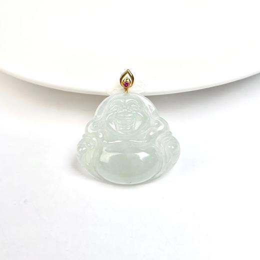 D18K翡翠吊坠-冰种佛公-6F02 商品图0