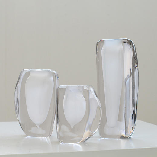 轻奢风果冻粉白瓷加厚创意琉璃花瓶客厅样板间餐桌电视柜装饰摆件 商品图10