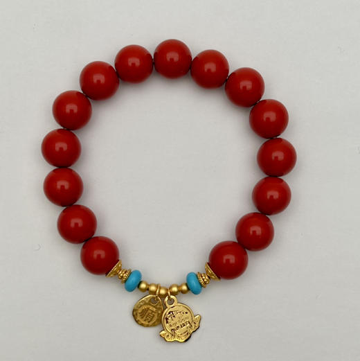 朱砂红砂挂坠手串 商品图2