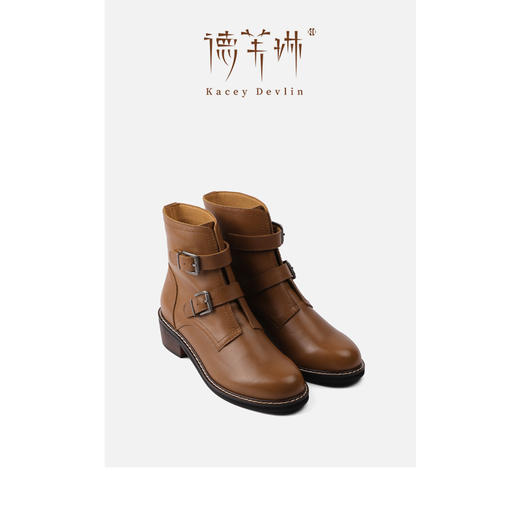 Kacey Devlin德芙琳女款2023秋季新款牛皮扣饰切尔西女靴KD4012（72小时发货） 商品图8