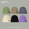 「6色可选」大头围针织帽 女秋冬个性套头冷帽潮日系贴布字母保暖毛线帽男配饰 商品缩略图0