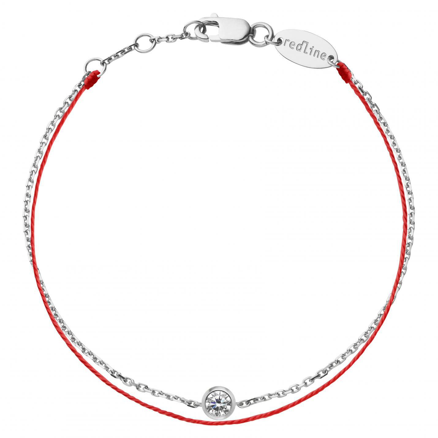 店面订购14-16周到｜Redline-Pure duo-18K白金 钻石 手链［法国设计师］