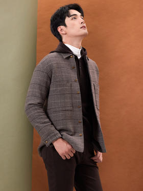 推荐 | 咖色套格衬衫夹克