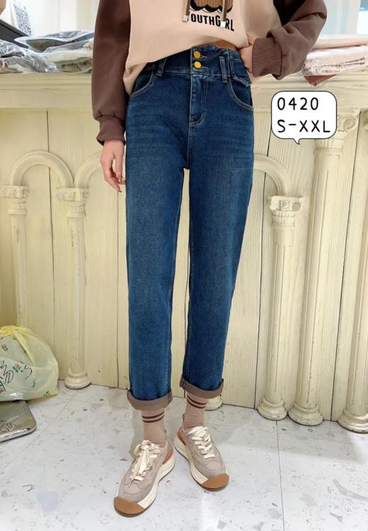 0420#加绒牛仔裤 商品图0