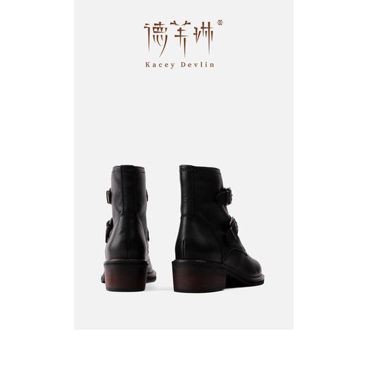 Kacey Devlin德芙琳女款2023秋季新款牛皮扣饰切尔西女靴KD4012（72小时发货） 商品图4