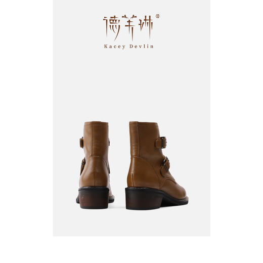 Kacey Devlin德芙琳女款2023秋季新款牛皮扣饰切尔西女靴KD4012（72小时发货） 商品图10