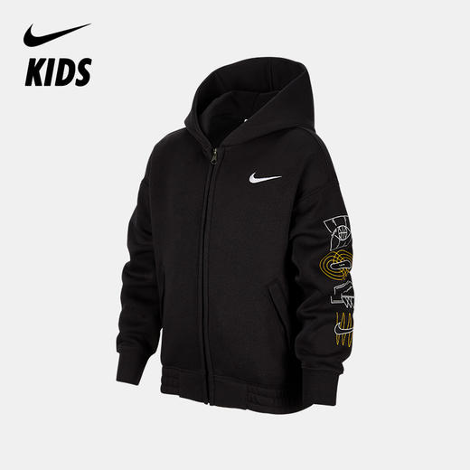 Nike 大童加绒全长拉链开襟连帽衫 FV8447 商品图0