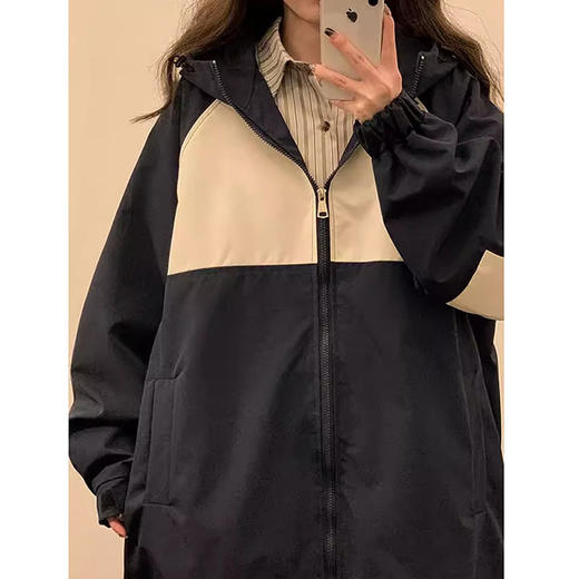 裁缝学苑AQ216女装插肩连帽冲锋衣纸样外套新款撞色拼接上衣版型 商品图3