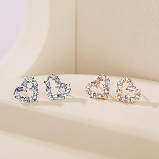 【荆棘爱心】925纯银心形耳饰【JHY-E000418M】 商品图3