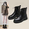 ZHR侧拉链加绒马丁靴女2023新款女短靴秋冬款休闲百搭创意马丁靴 商品缩略图0