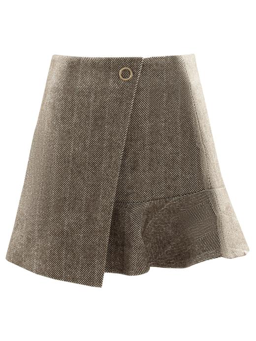 欧芮儿2020春装新品不规则半身裙高腰显瘦短裙百搭A字鱼尾包臀裙 商品图3