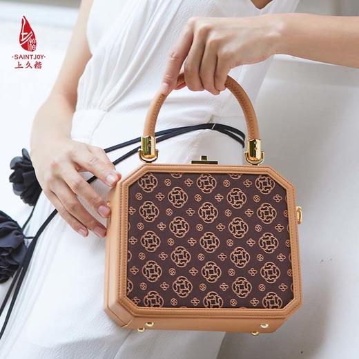 SAINTJOY/上久楷 宋锦女式拎包   上久福钱 BWS23A0201 商品图7
