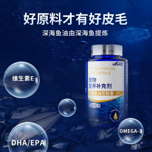 宝莱美露鱼油胶囊60粒 卵磷脂美毛护毛 犬猫通用 商品图2