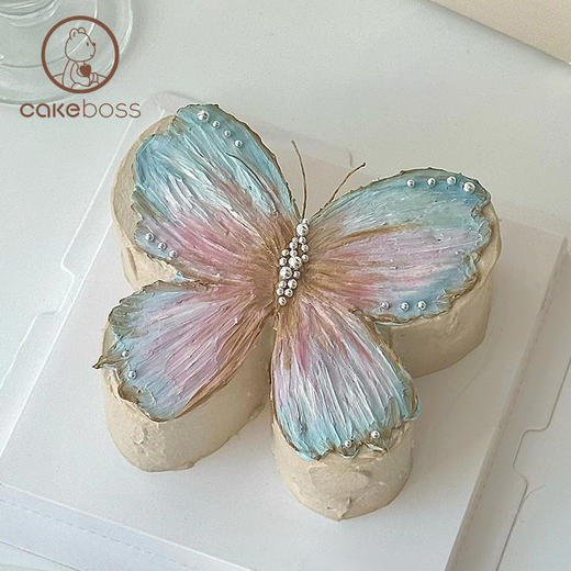 【私人订制】唯美蝴蝶系列  动物奶油生日聚会蛋糕   北京同城配送 商品图2