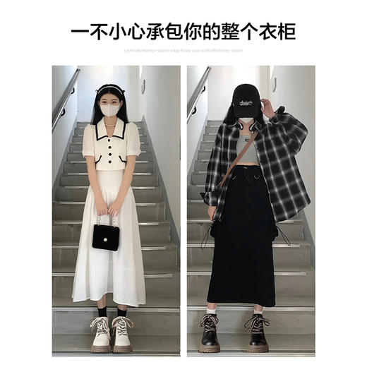 ZHR马丁靴2023新款短靴女春秋单靴加绒保暖法式小短靴瘦瘦靴 商品图8