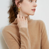【反季特惠 纯羊毛】SIIJJEYY 枝辑 女士一线成衣V领堆堆领镂空圆领半高领羊毛衫 商品缩略图12