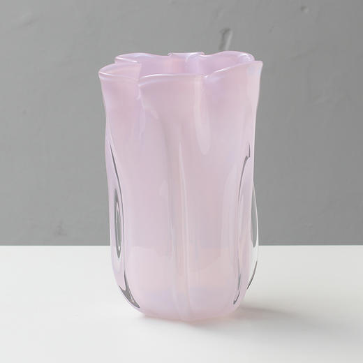 现代简约样板间白菜花瓣琉璃花瓶餐厅客厅玄关台面玻璃装饰花瓶 商品图8