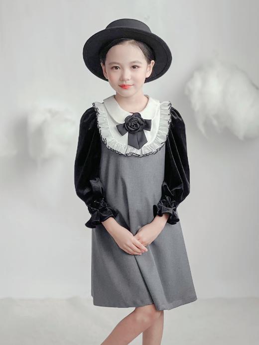 黑幻魔法丝绒衫（升级版专拍链接）黑色领子+白色领子+袖口不钉珠 商品图5