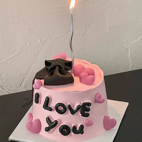 【黑粉蛋糕】-生日蛋糕/女生蛋糕
