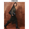VIMAGE纬漫纪冬季新品流苏包臀H型直筒半身裙V2006632 商品缩略图1