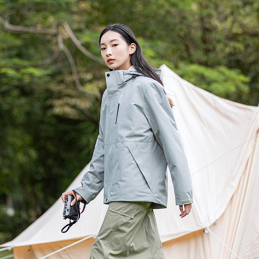【1件顶6件！】WENHOUU杜邦三防三合一侣行衣 可拆卸秋冬加绒防风防水户外服男女同款 科技面料，防风防水防油防污；抗静电摇粒绒内胆，蓄热锁温抗寒；可拆卸设计，轻 商品图2