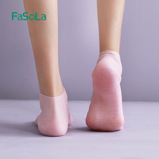 FaSoLa凝胶脚膜足膜袜套去角质去死皮老茧硅胶袜子防脚后跟干裂保湿脚套 商品图7