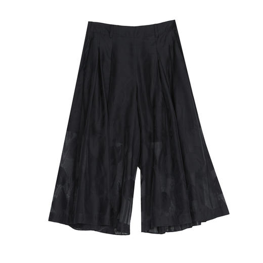 谜底阔腿裤女2022夏季新款通勤质感垂坠宽松直筒裤女222MK0740 商品图4