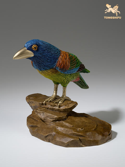 铜师傅 铜摆件《铜师傅百鸟集》之大拟啄木鸟 家居饰品 桌面摆件 商品图2