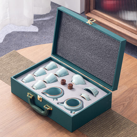 晴川侧把壶功夫茶具套装礼盒装高档礼品 商品图1