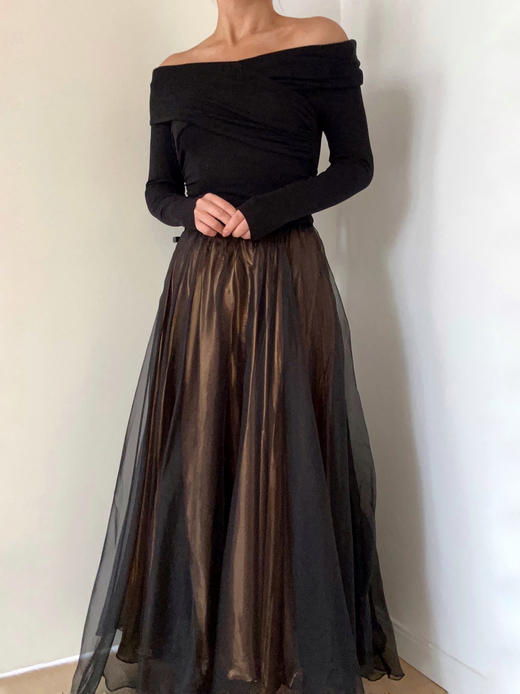 CG｜Rebekah Tulle Skirt [黑 / 白] 商品图0