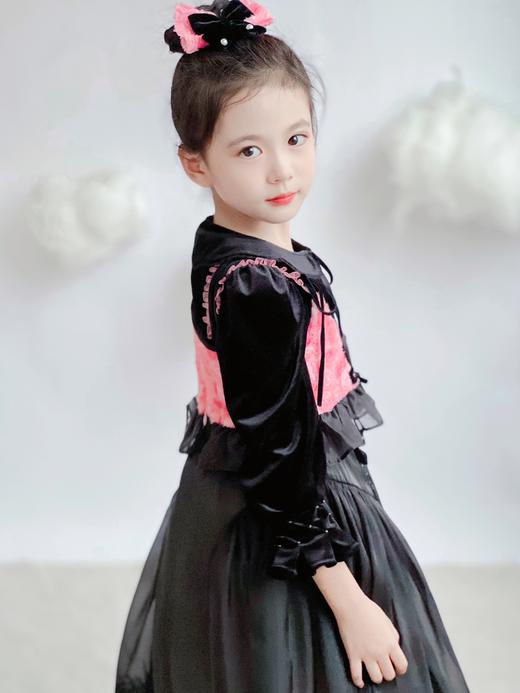 黑幻魔法丝绒衫（升级版专拍链接）黑色领子+白色领子+袖口不钉珠 商品图2