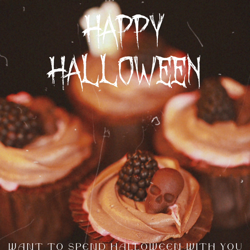 万圣节限定骷髅杯子蛋糕