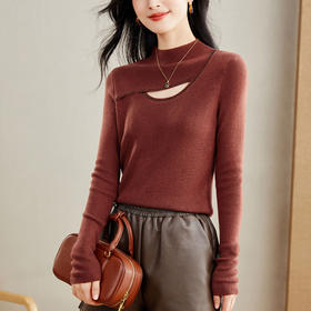 秋冬新款，小个子毛衣女短款半高领针织内搭时尚修身长袖打底衫CC-J286